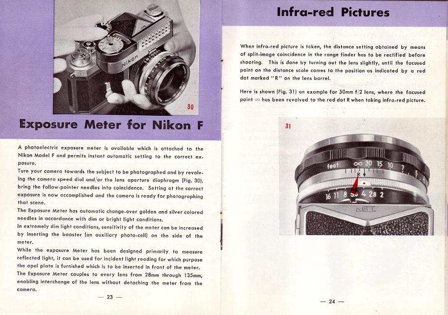 First Edition Nikon F Instruction Manual 1959