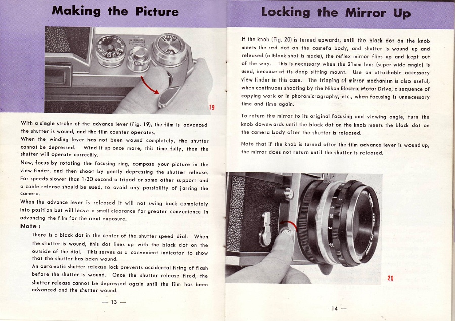 First Edition Nikon F Instruction Manual 1959